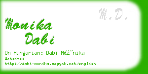 monika dabi business card